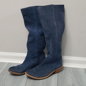 BRONX BLUE SUEDE BOOTS- SIZE 39 (US 9)
